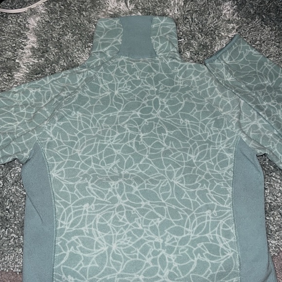 COLUMBIA pullover half zip fleece sweater women’s sz Small light teal 💚💙 EUC - Picture 8 of 11